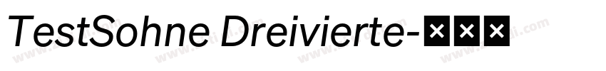 TestSohne Dreivierte字体转换